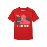 Spider-Man Boys’ Valentine’s Day Short Sleeve Graphic T-Shirt, Sizes 4-18